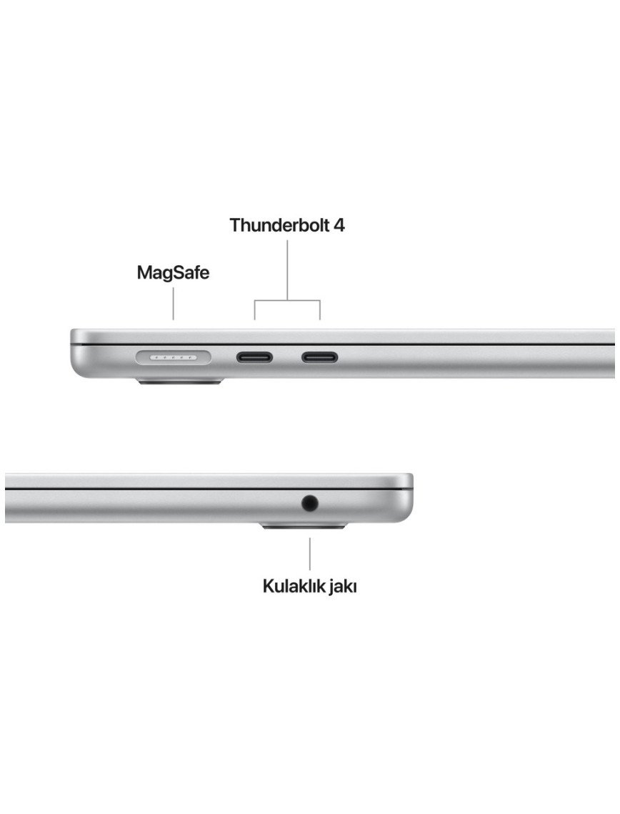 Apple MacBook Air M4 24GB 512GB SSD macOS 13" Taşınabilir Bilgisayar Gümüş MC654TU/A