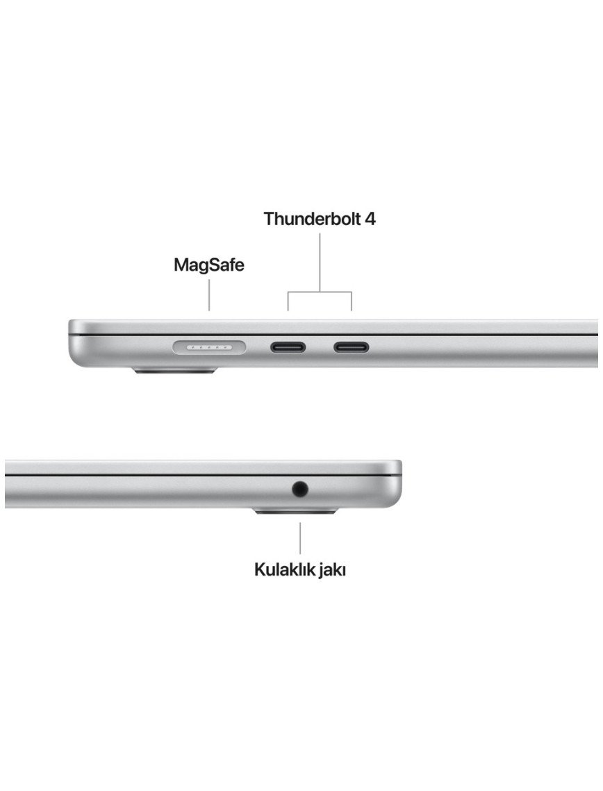 Apple MacBook Air M4 16GB 512GB SSD macOS 15" Taşınabilir Bilgisayar Gümüş MW1H3TU/A